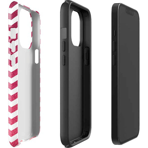 Pink Chevron iPhone 15 Pro Impact Case